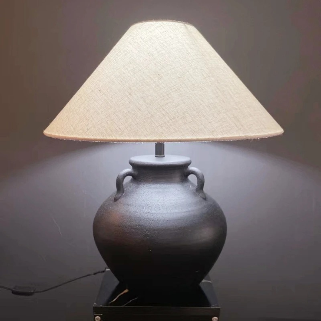 The Clayora Ceramic Wabi Sabi Table Lamp