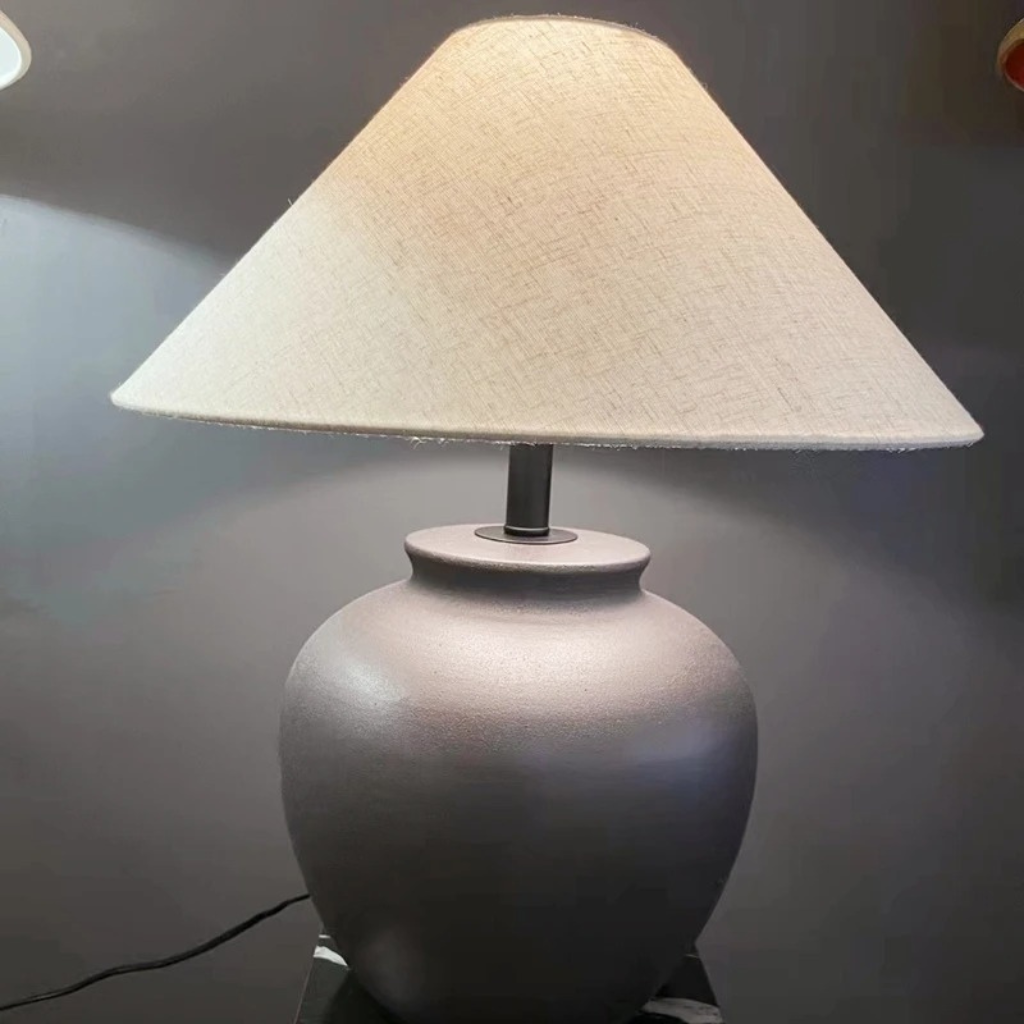 The Clayora Ceramic Wabi Sabi Table Lamp