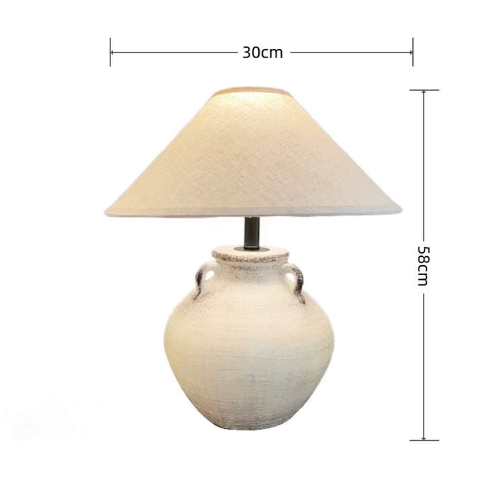The Clayora Ceramic Wabi Sabi Table Lamp