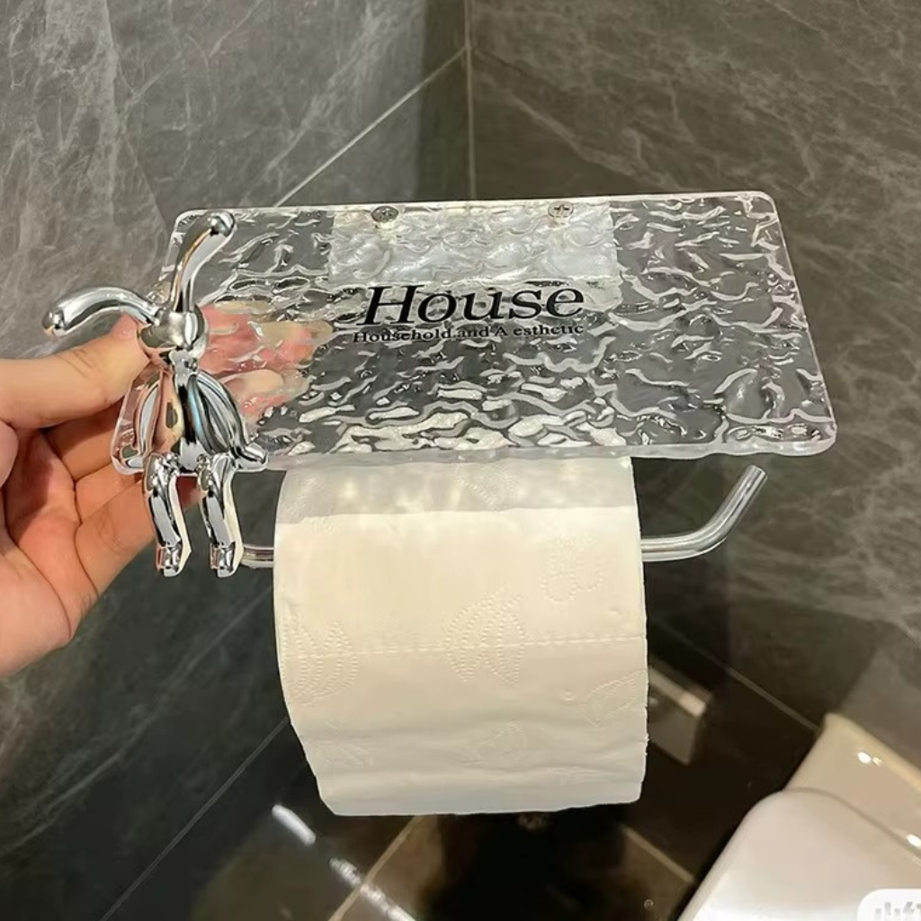 The Clearhold Acrylic Toilet Paper Holder