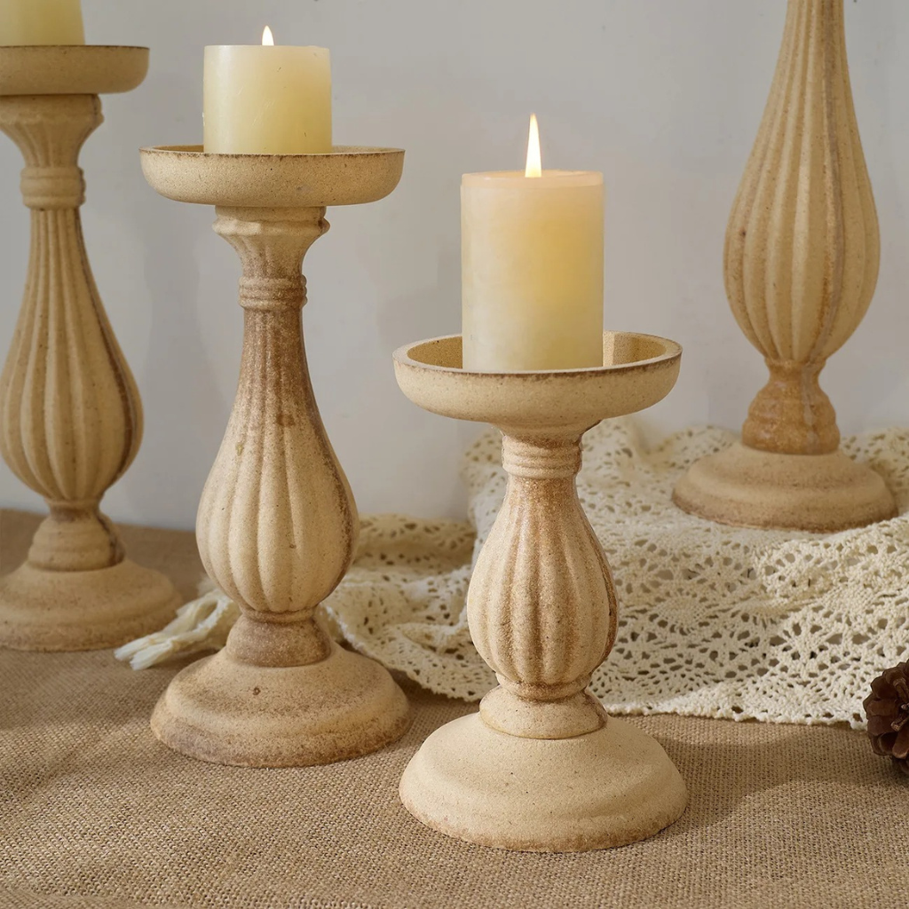 The Colvix Roman Column Candlestick Holder
