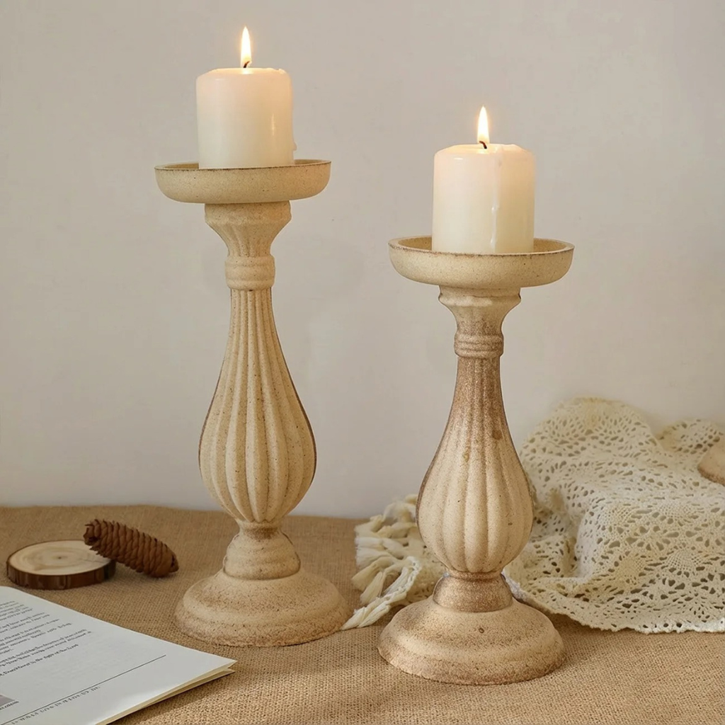 The Colvix Roman Column Candlestick Holder