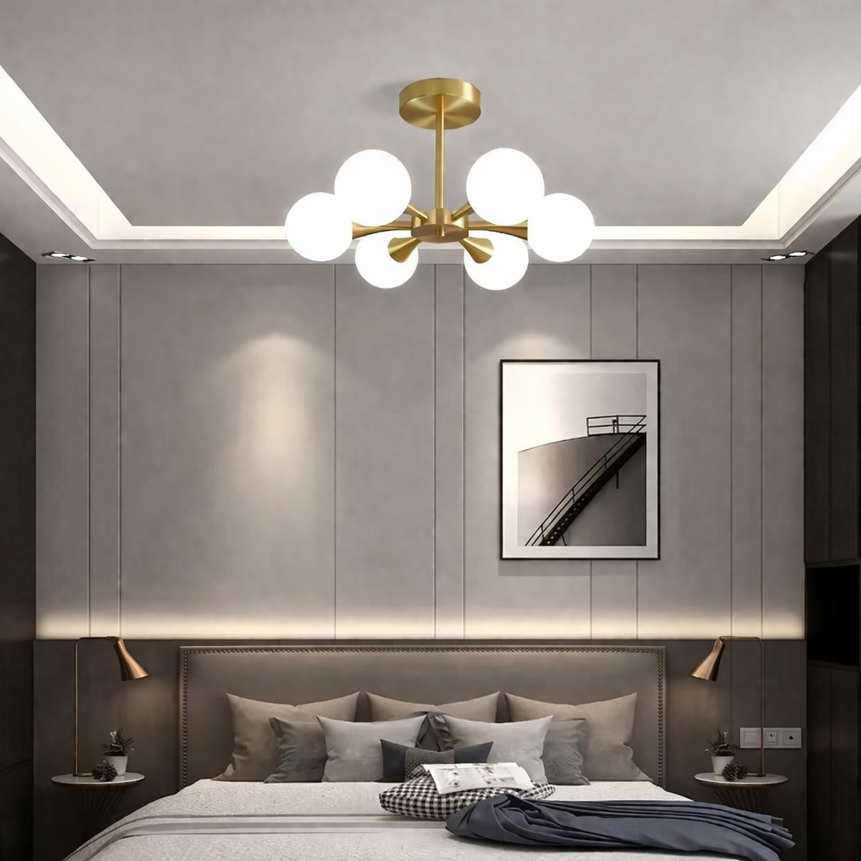 The Copora Nordic Glass Ball Chandelier