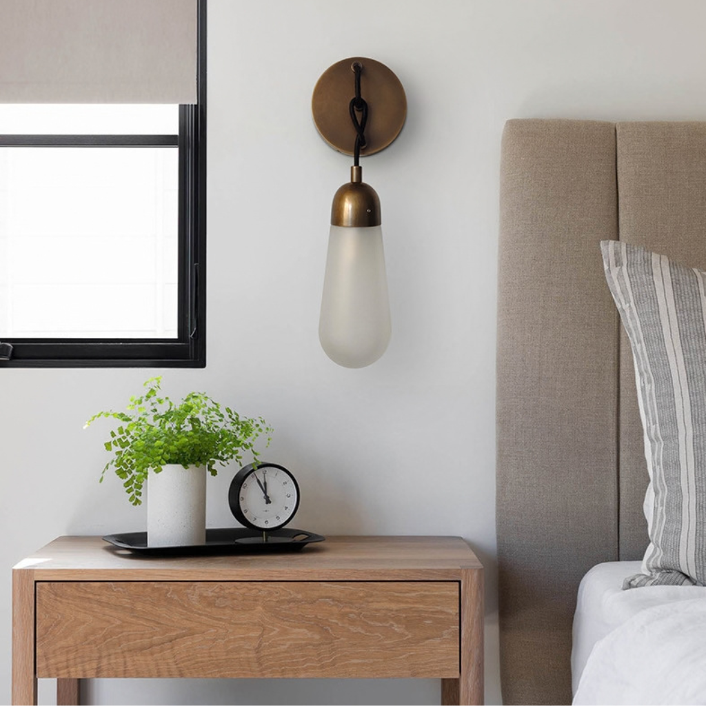 The Coppelle Modern Copper Glass LED Wall Light