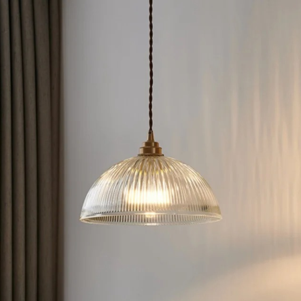 The Coprix Copper Glass Pendant LED Lamp