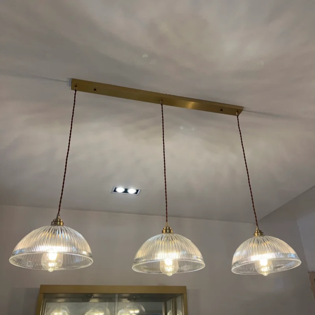 The Coprix Copper Glass Pendant LED Lamp