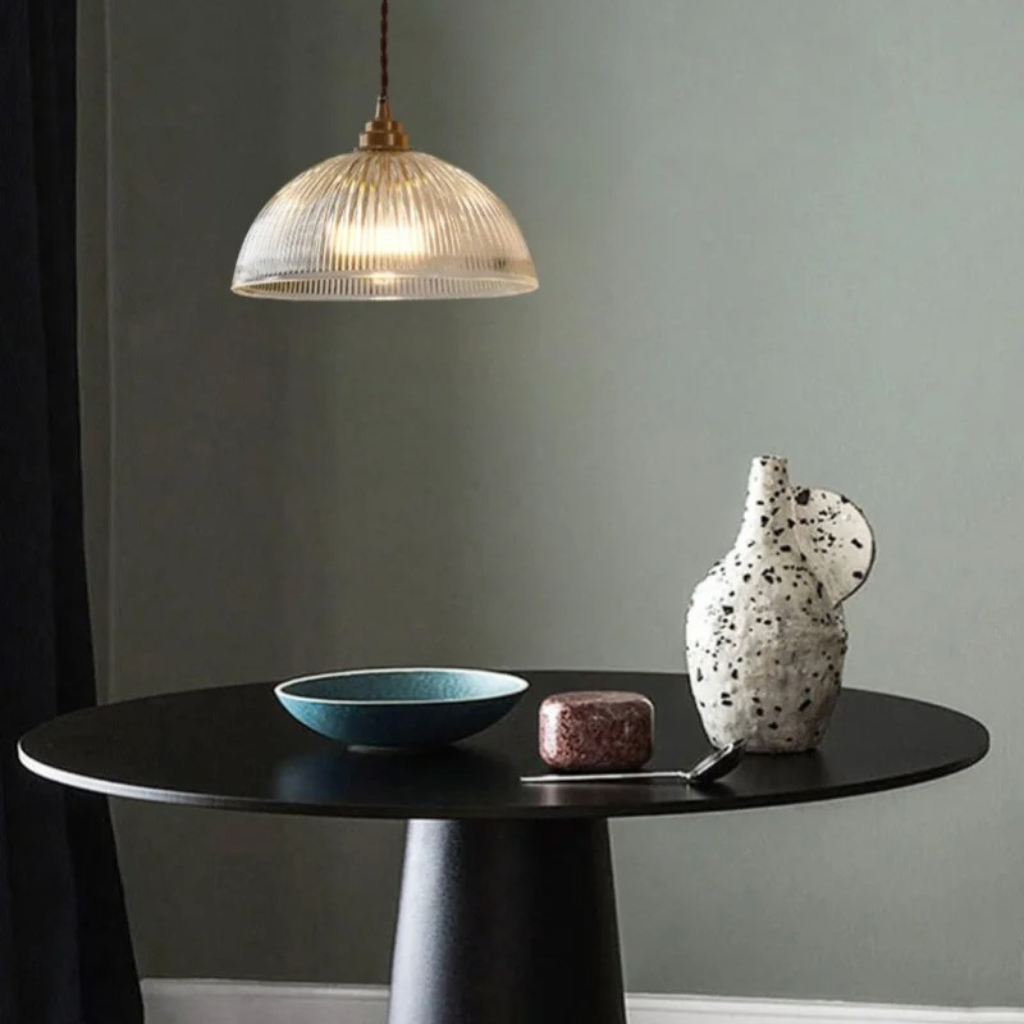 The Coprix Copper Glass Pendant LED Lamp