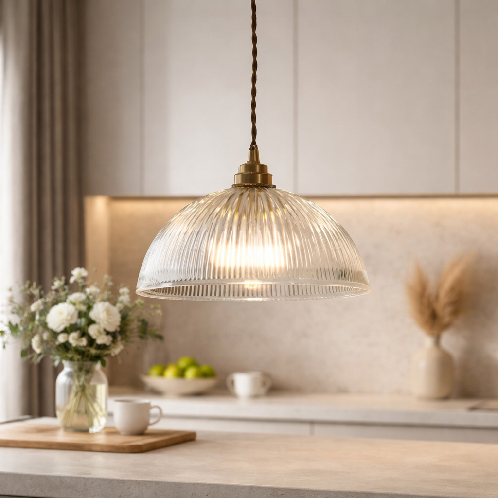 The Coprix Copper Glass Pendant LED Lamp