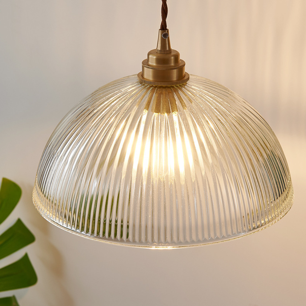 The Covelle Copper Glass LED Pendant Light