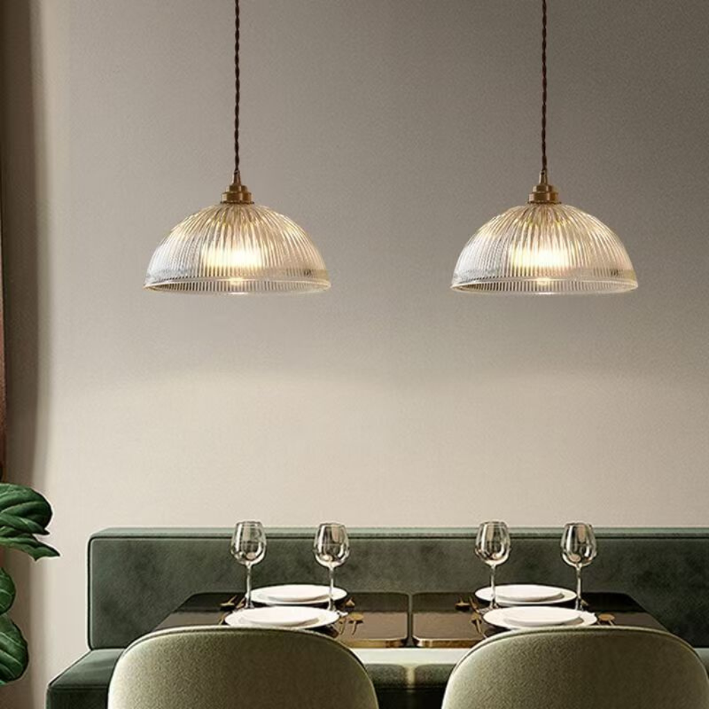 The Covelle Copper Glass LED Pendant Light