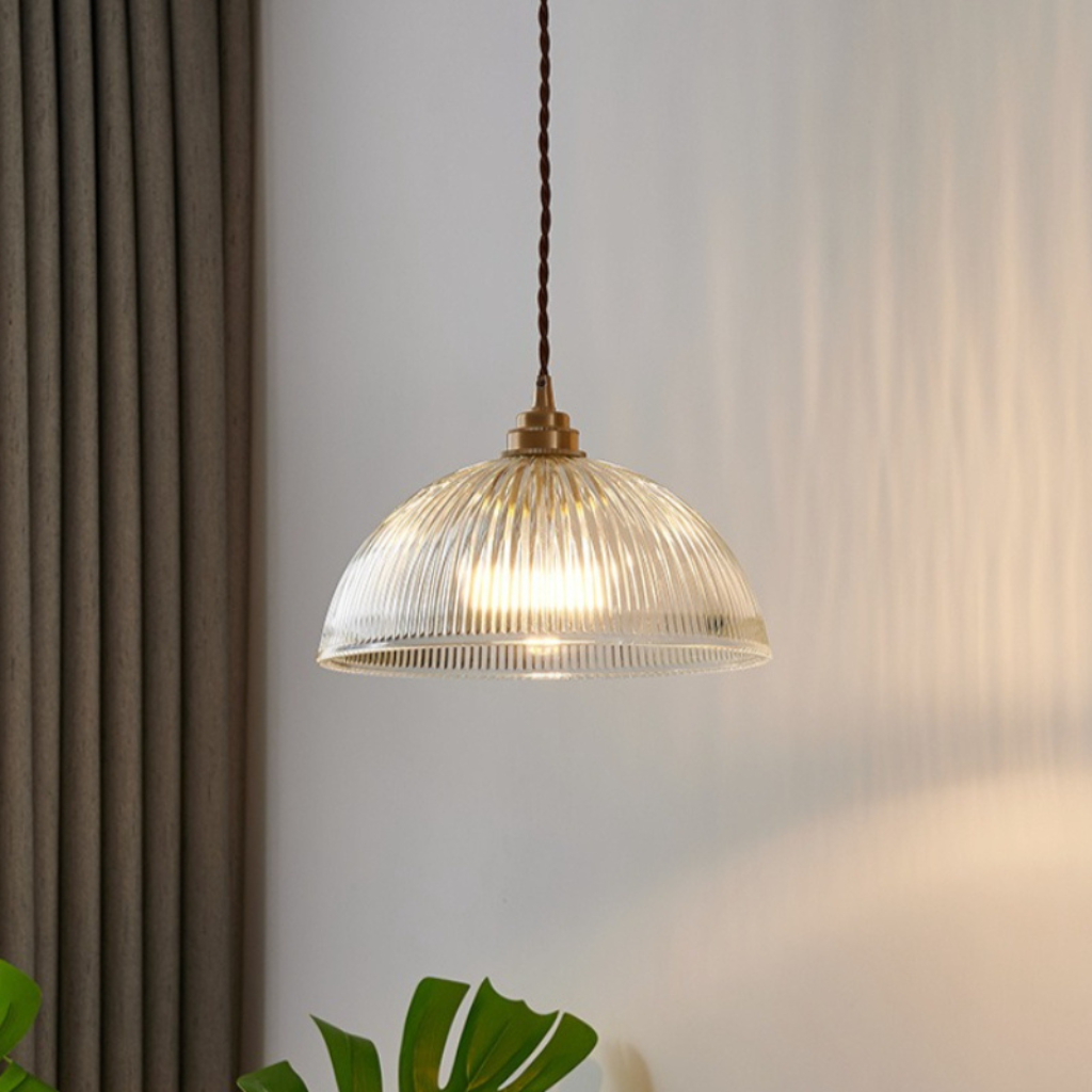 The Covelle Copper Glass LED Pendant Light
