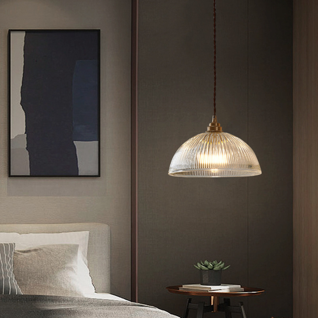 The Covelle Copper Glass LED Pendant Light