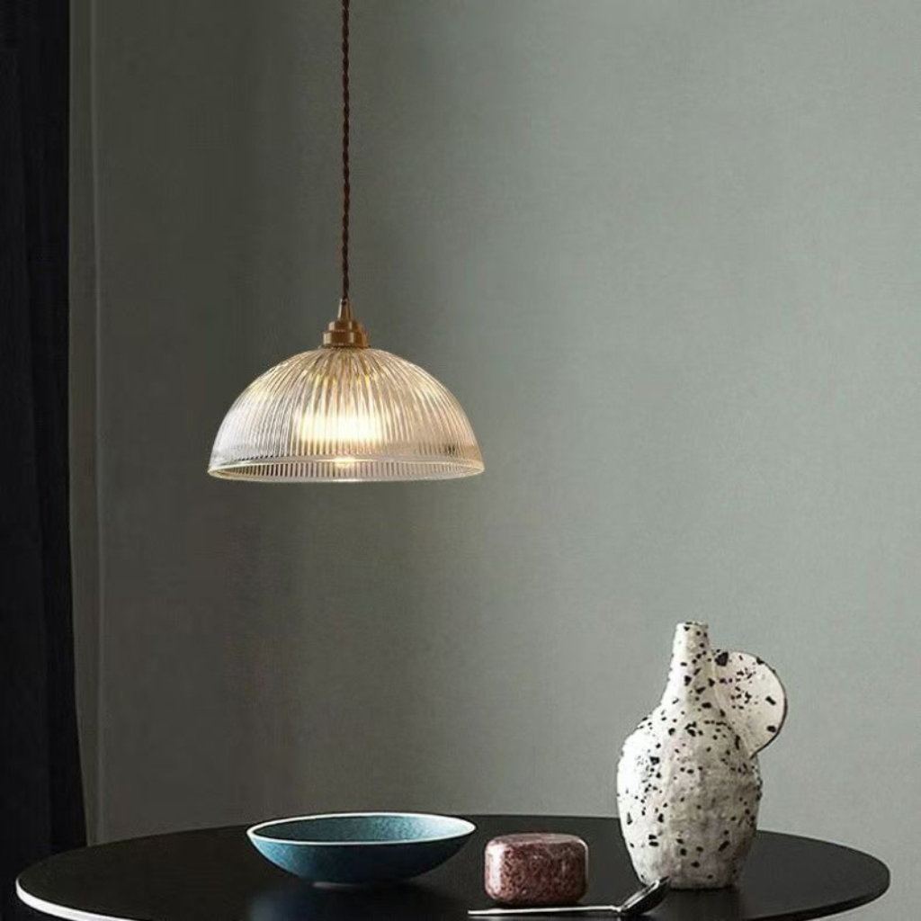 The Covelle Copper Glass LED Pendant Light