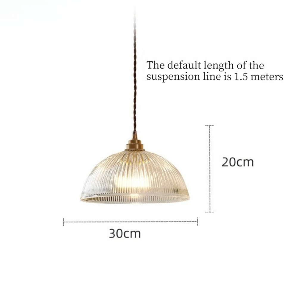 The Covelle Copper Glass LED Pendant Light