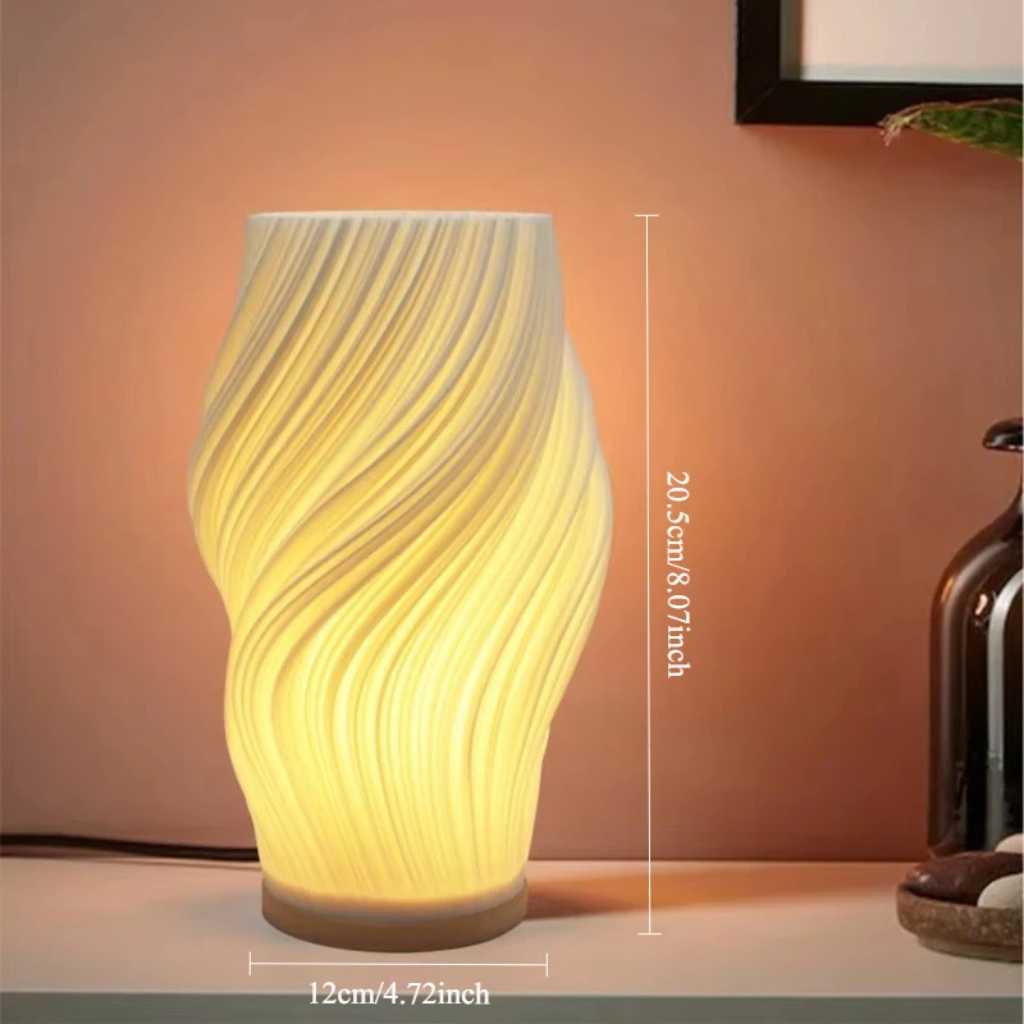 The Crèmea Pleated Table Lamp French Bedside Ambient Light