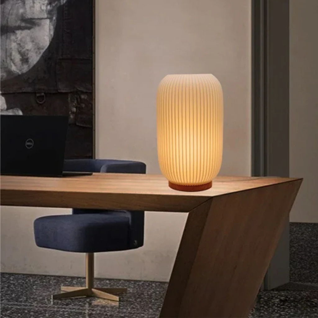 The Crèmea Pleated Table Lamp French Bedside Ambient Light