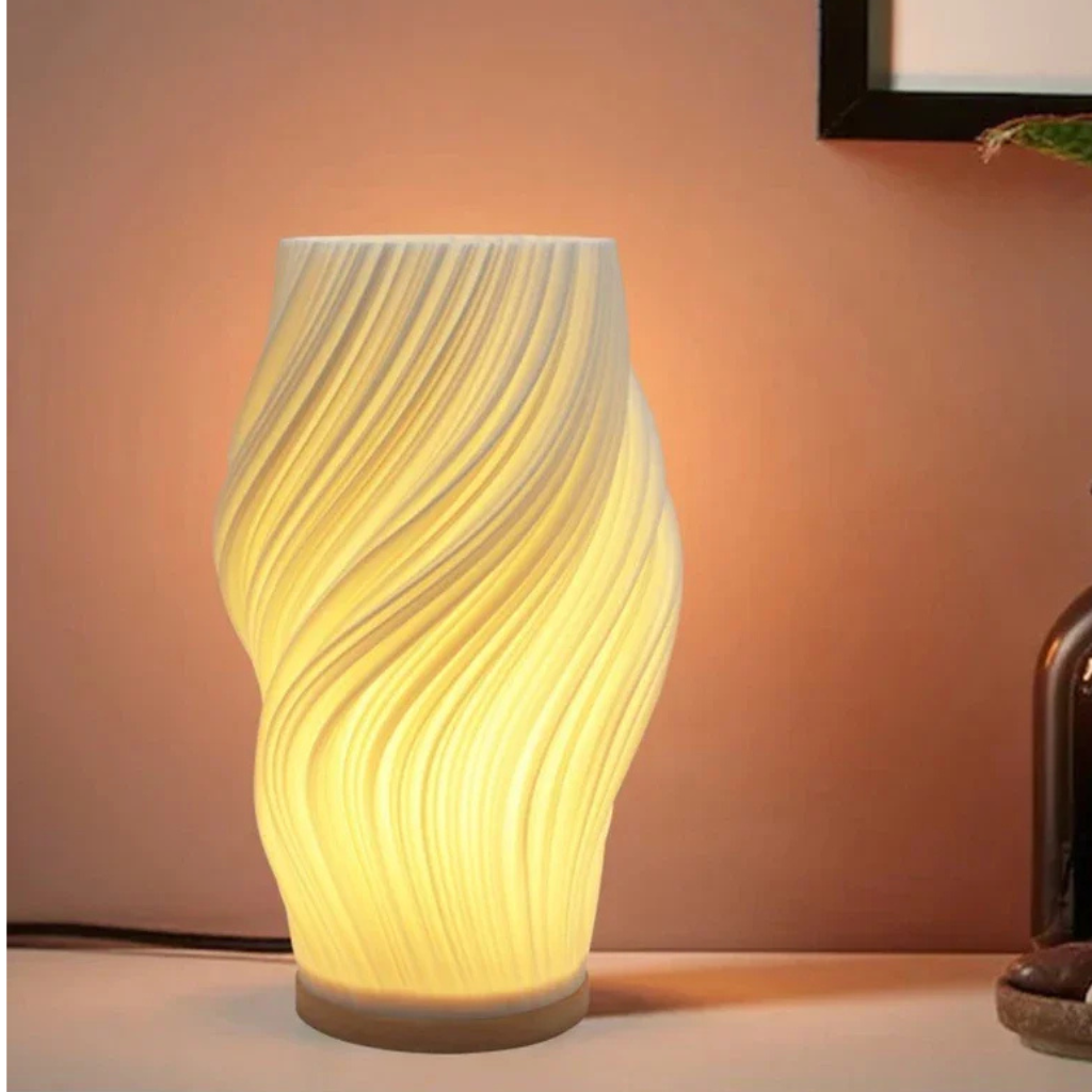 The Crèmea Pleated Table Lamp French Bedside Ambient Light
