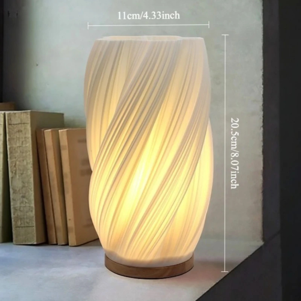 The Crèmea Pleated Table Lamp French Bedside Ambient Light
