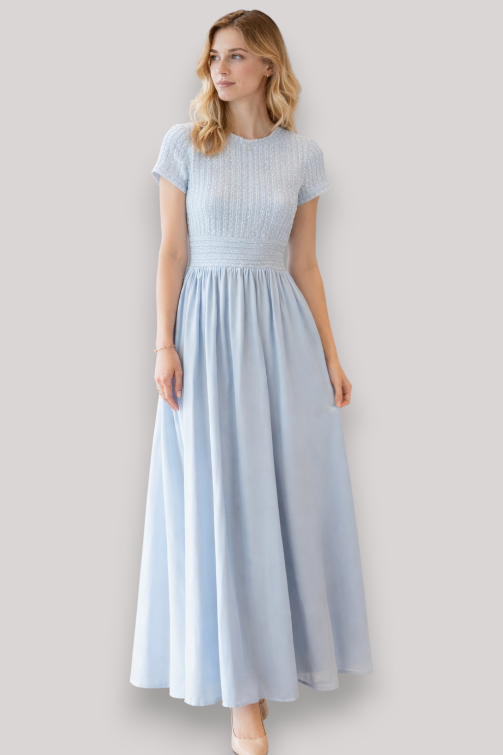 The Cressida Short Sleeve Dress Relaxed Waist Summer A Line