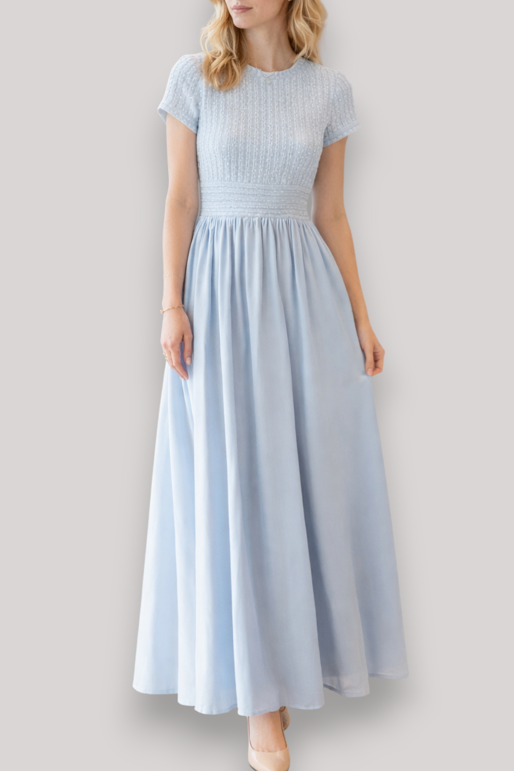 The Cressida Short Sleeve Dress Relaxed Waist Summer A Line