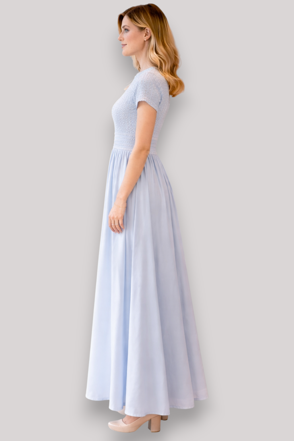 The Cressida Short Sleeve Dress Relaxed Waist Summer A Line