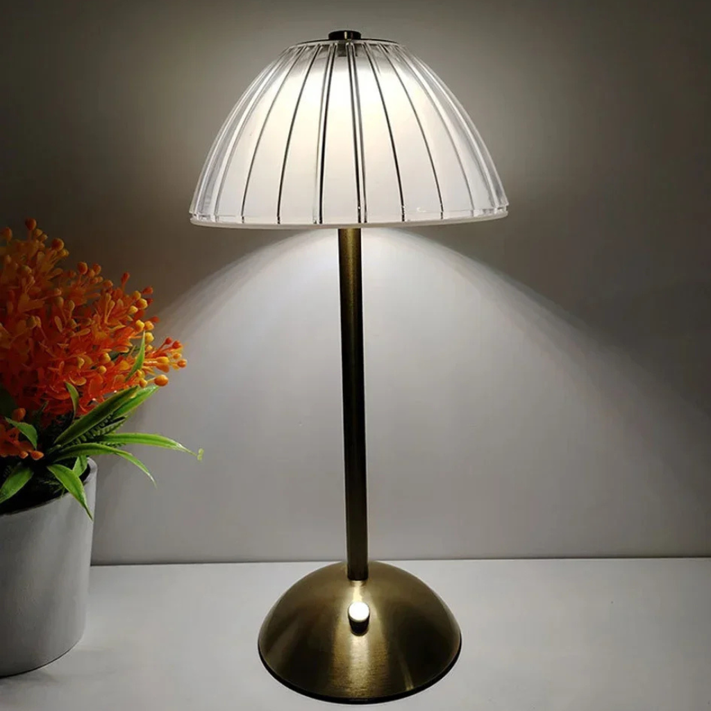 The Crystelle 3 Colour Rechargeable Crystal Table Lamp