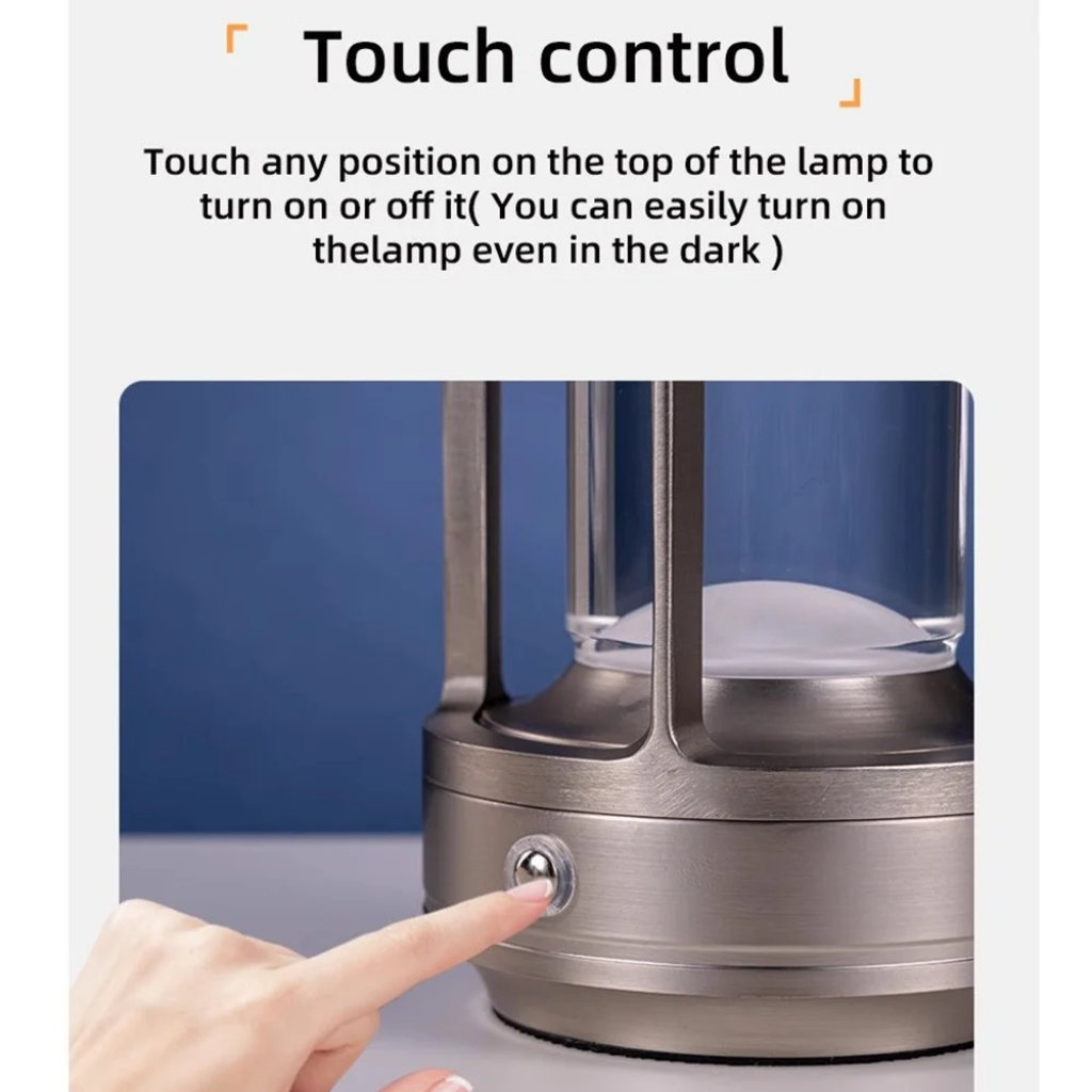 The Crystiva Rechargeable Touch LED Table Lamp