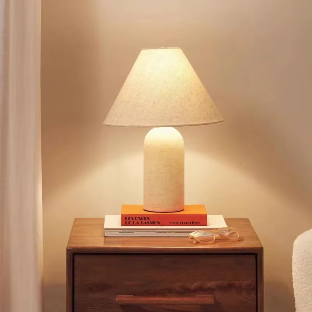 The Cylix Modern Marble Bedside Table Lamp