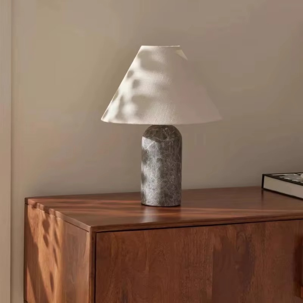The Cylix Modern Marble Bedside Table Lamp