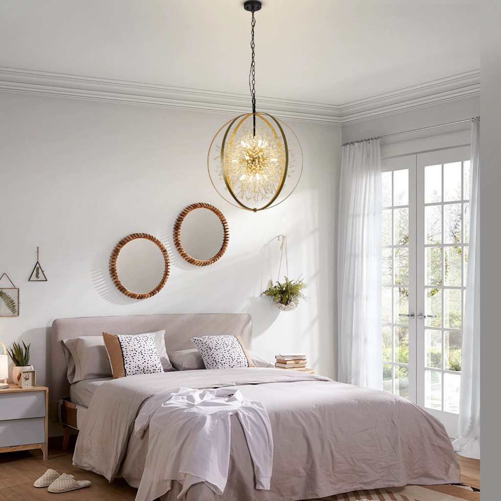 The Dandelix Crystal Sputnik Dimmable Chandelier