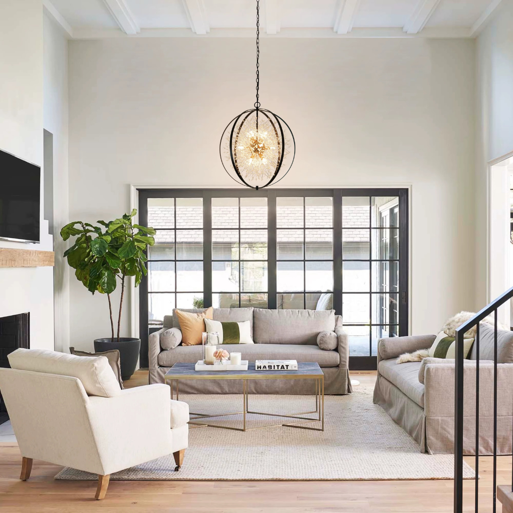 The Dandelix Crystal Sputnik Dimmable Chandelier