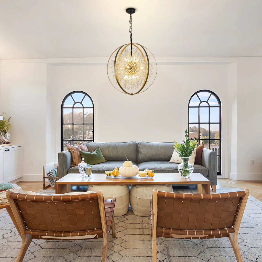 The Dandelix Crystal Sputnik Dimmable Chandelier