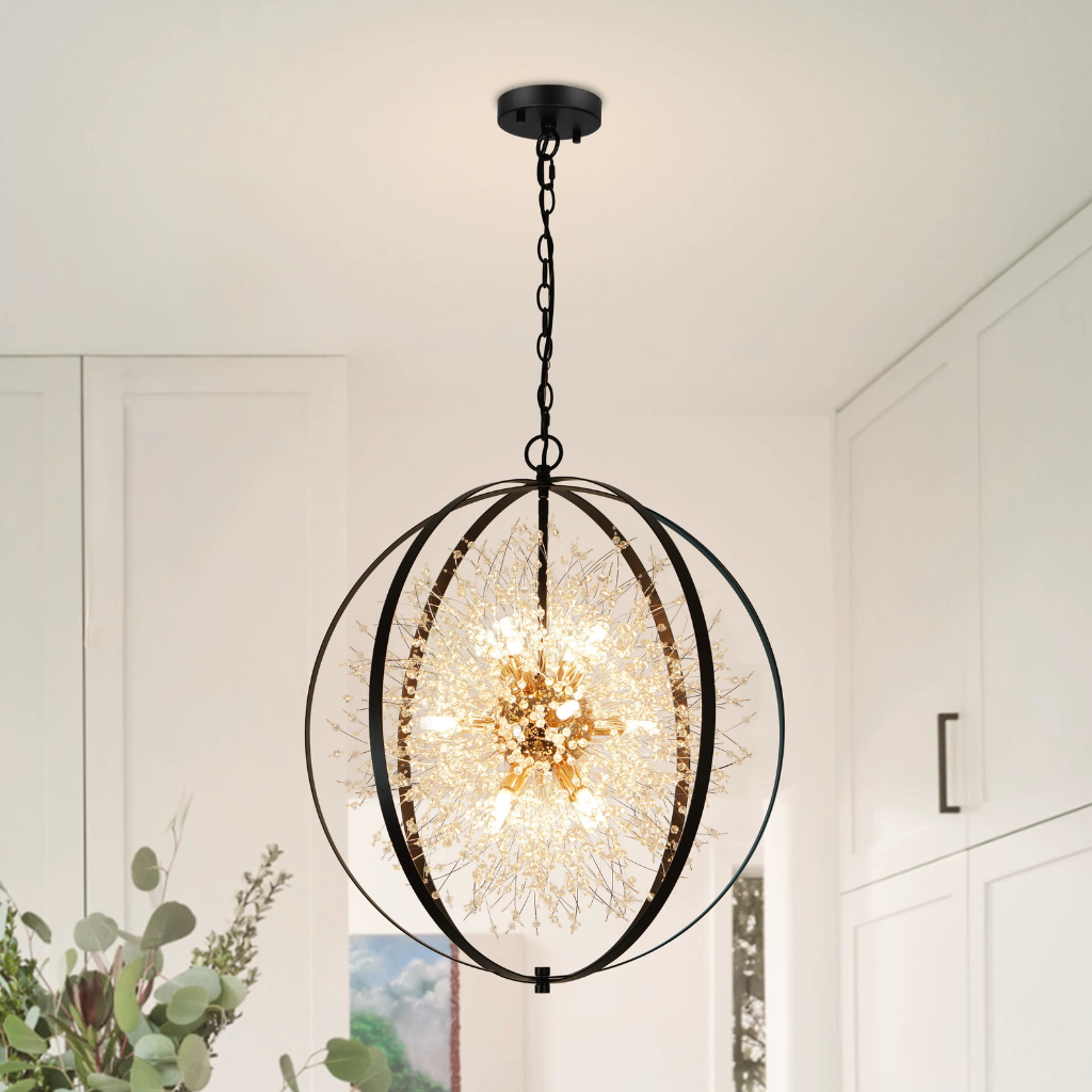 The Dandelix Crystal Sputnik Dimmable Chandelier