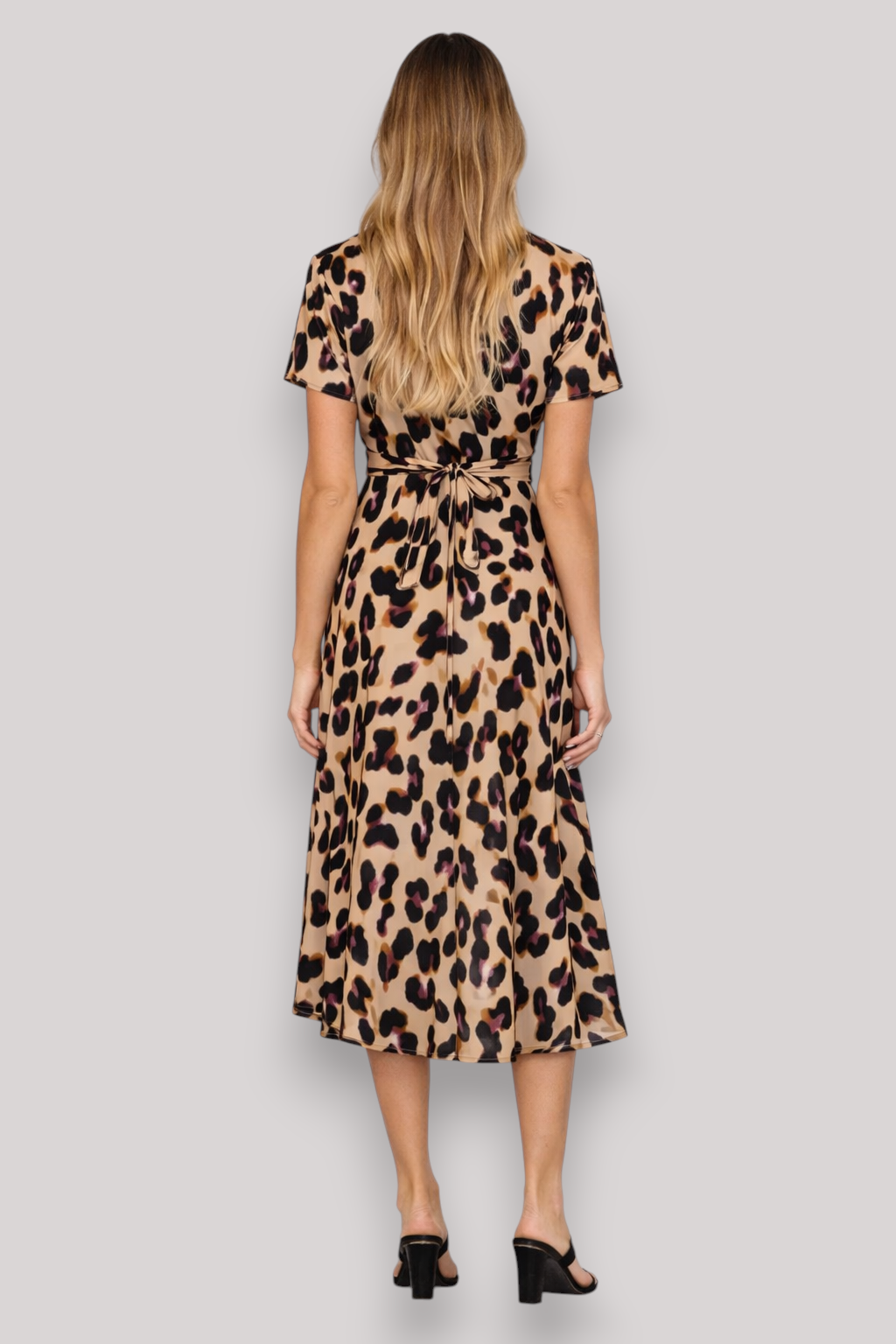 The Danielle Women's Leopard Print Midi Dress