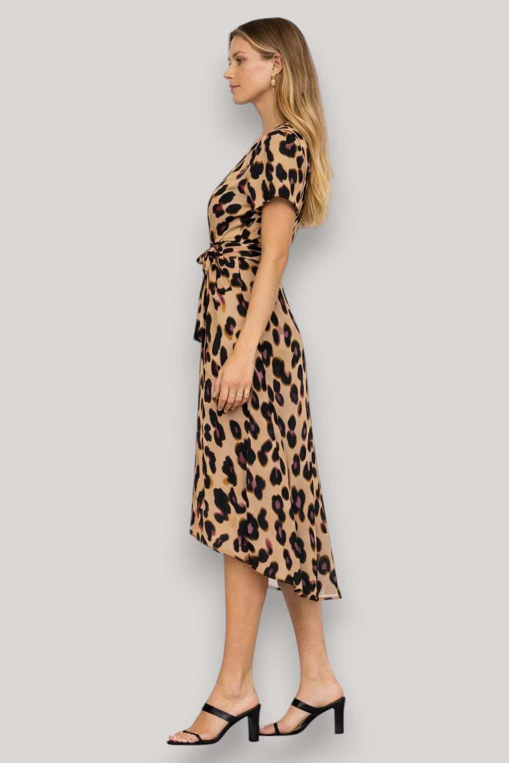 The Danielle Women's Leopard Print Midi Dress
