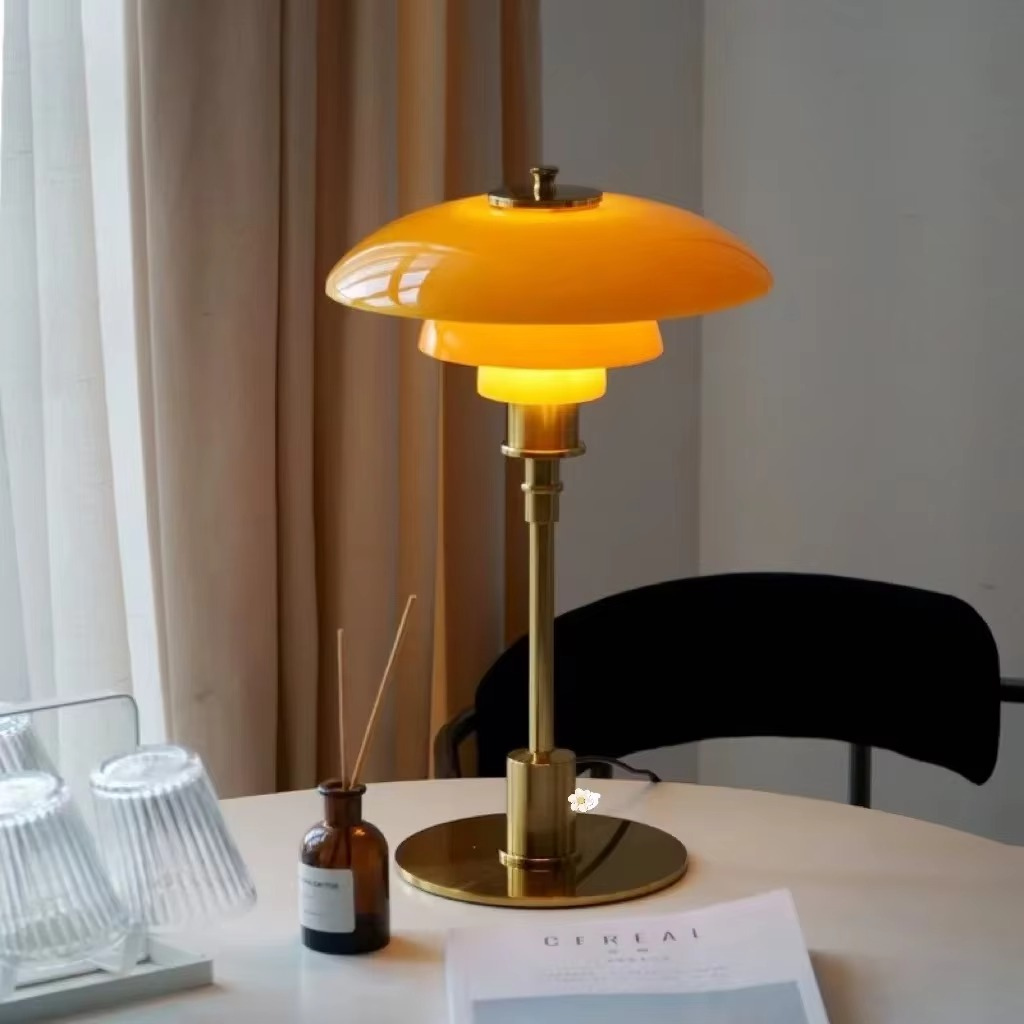 The Danvix Nordic Glass Minimalist Study Table Lamp