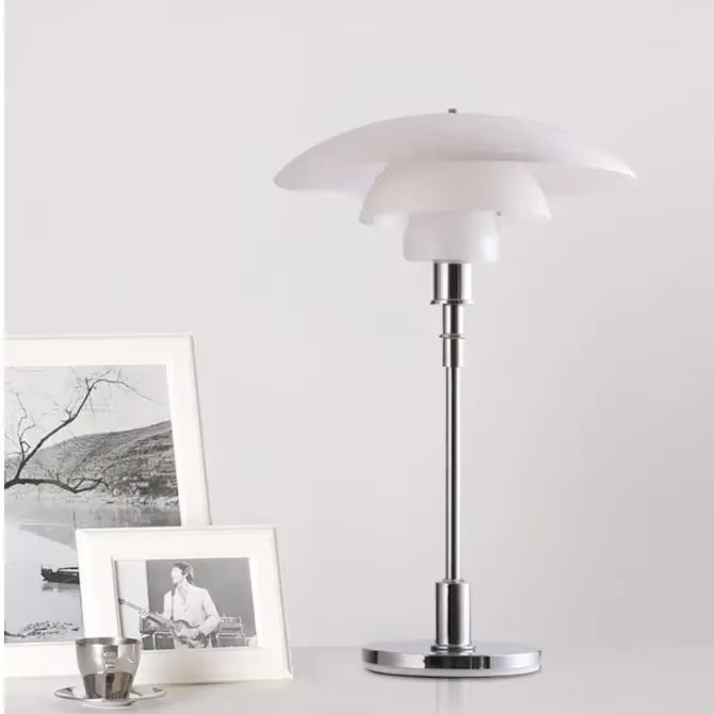 The Danvix Nordic Glass Minimalist Study Table Lamp