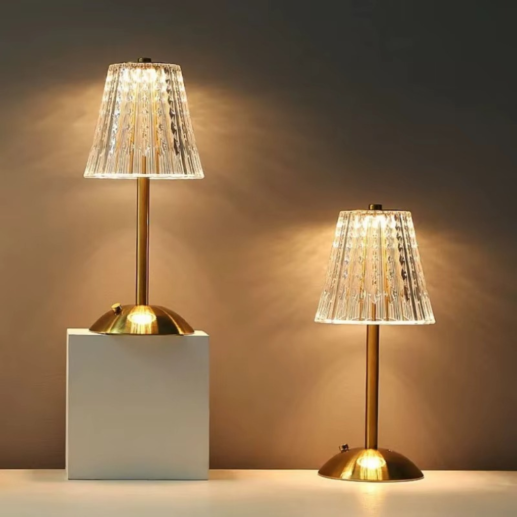 The Diamora Rechargeable Crystal Table Lamp