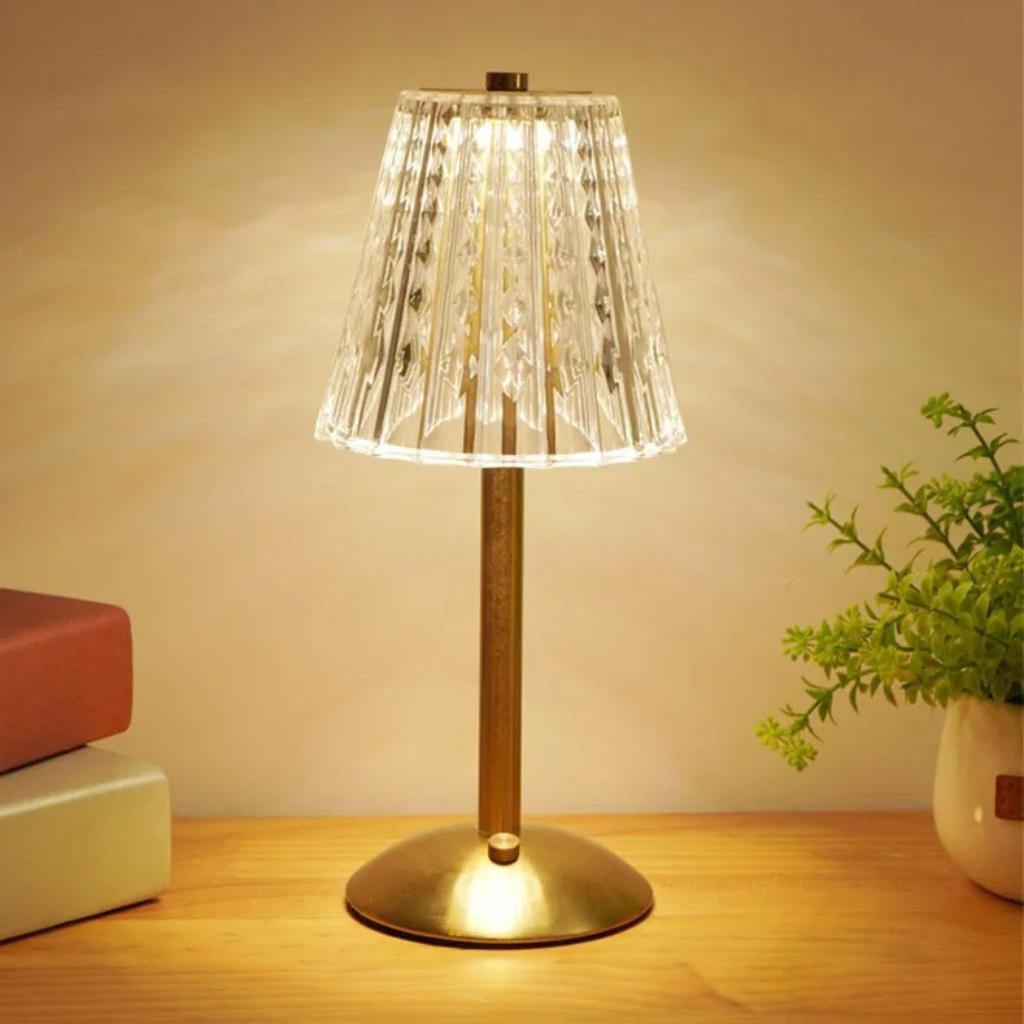 The Diamora Rechargeable Crystal Table Lamp