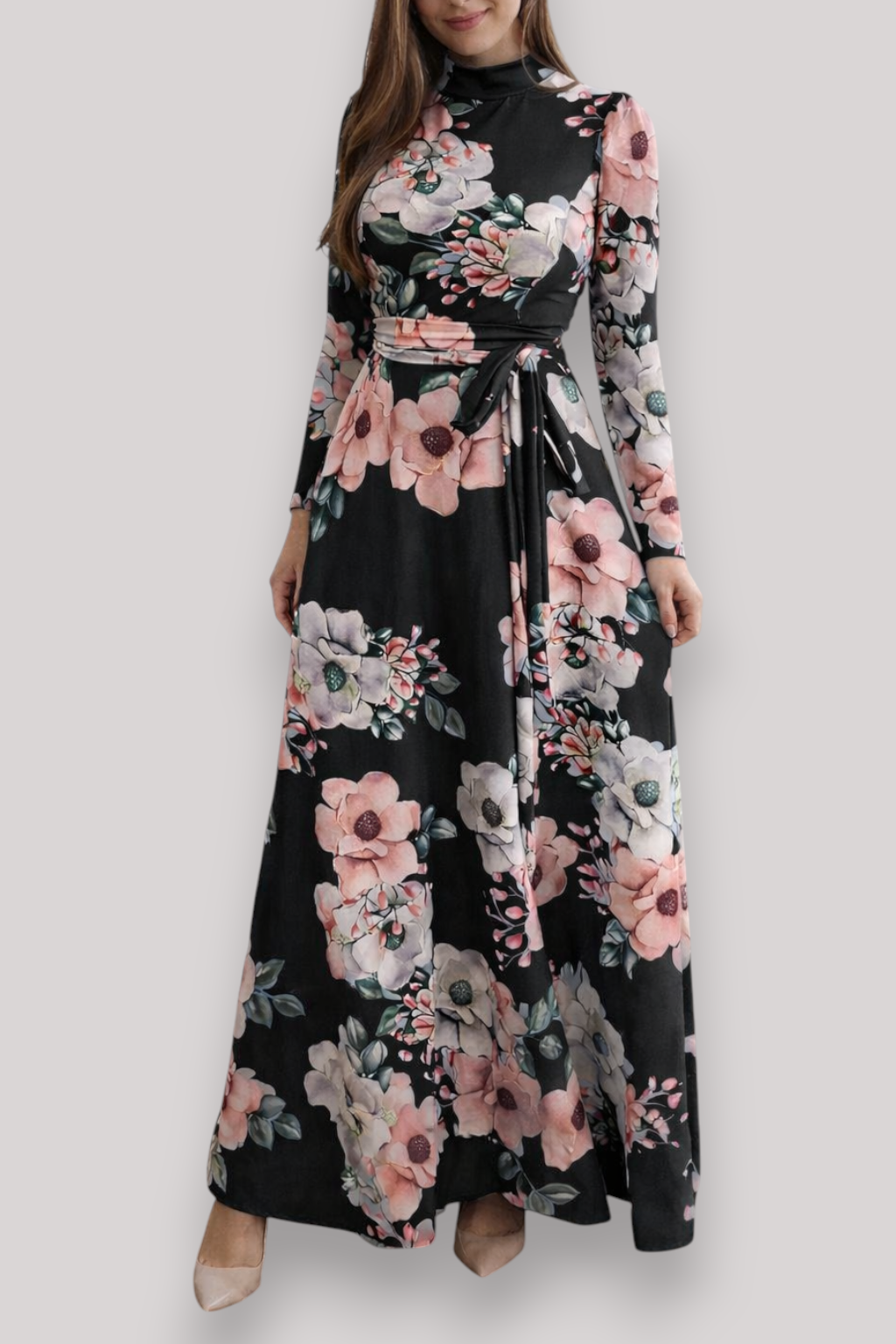 The Dorothy Women's High Waist Floral Maxi Dress