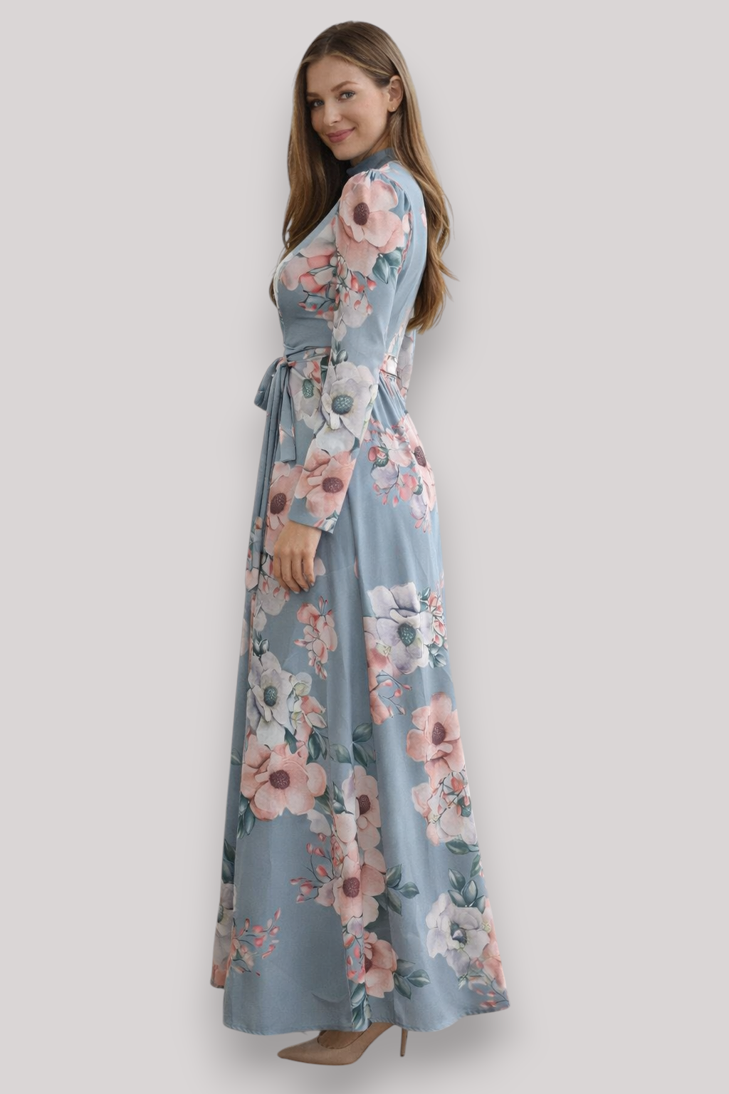 The Dorothy Women's High Waist Floral Maxi Dress