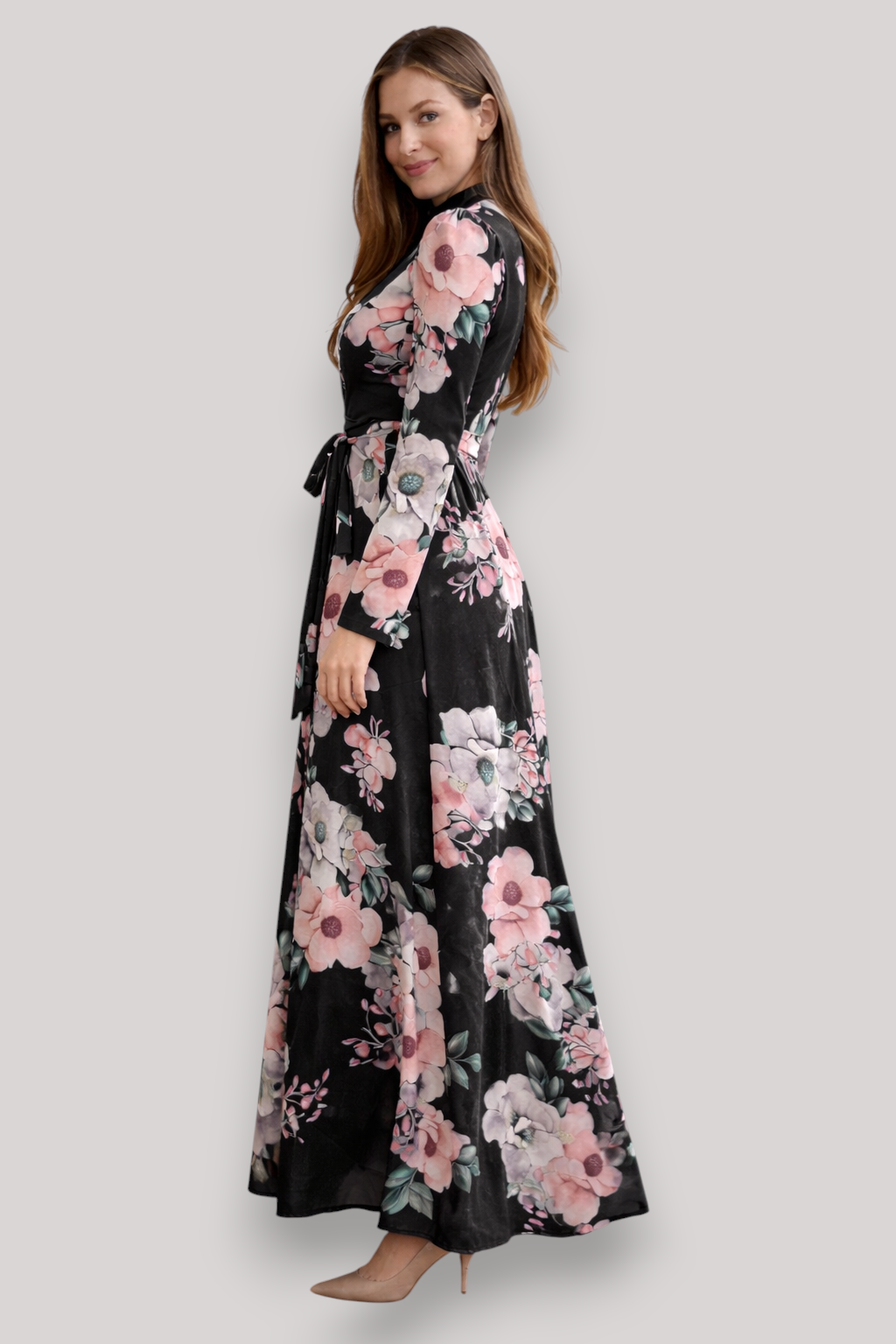The Dorothy Women's High Waist Floral Maxi Dress