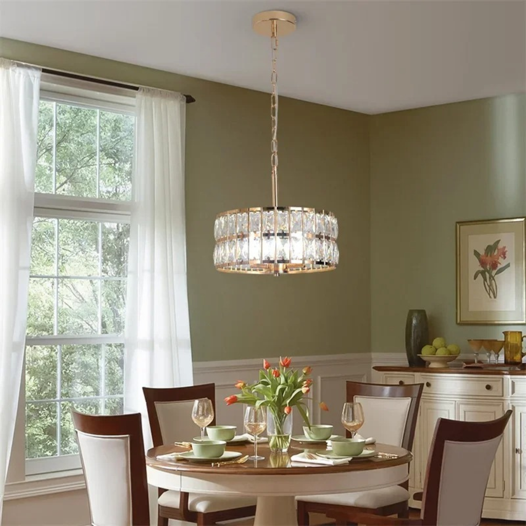 The Drumix Crystal Pendant Ceiling Light