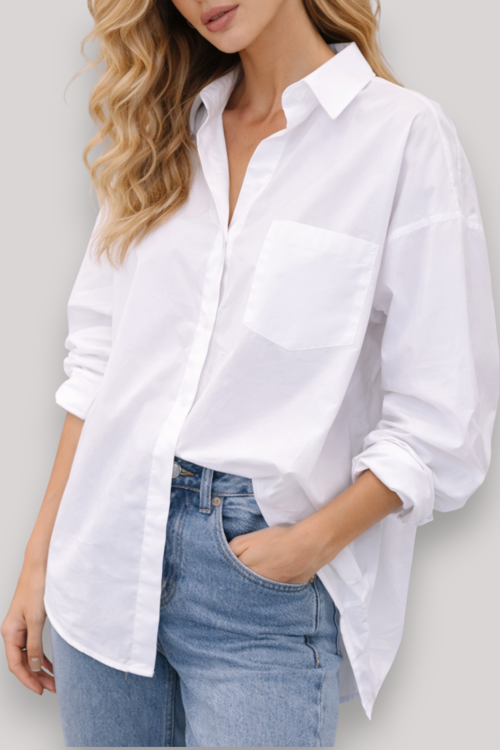 The Edith Women's Long Sleeve Blouse Elegant Office Button Up Top
