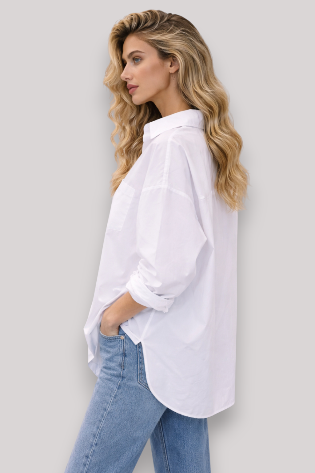 The Edith Women's Long Sleeve Blouse Elegant Office Button Up Top