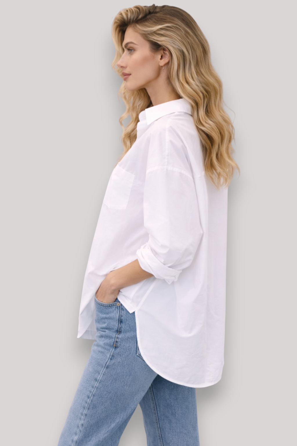 The Edith Women's Long Sleeve Blouse Elegant Office Button Up Top