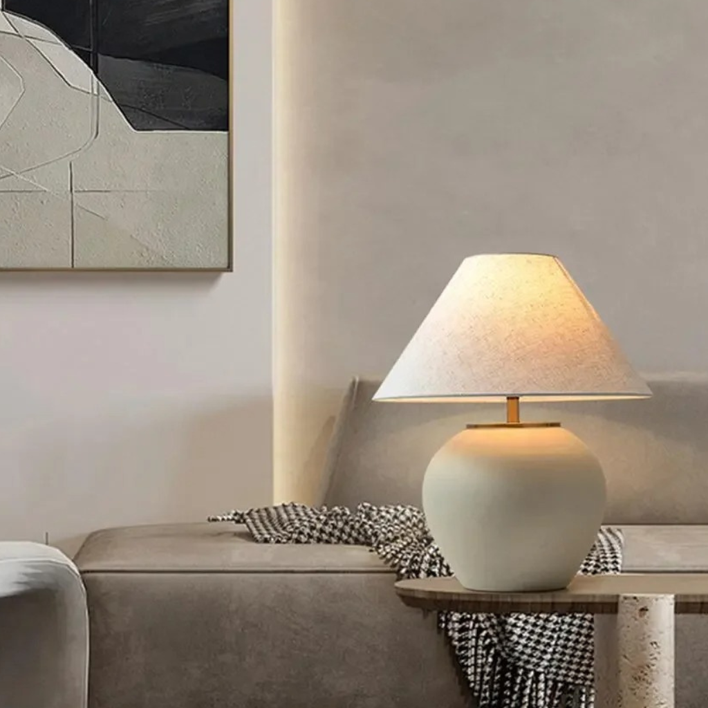 The Ekora Wabi Sabi Ceramic Table Lamp