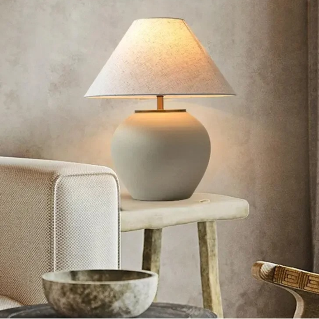 The Ekora Wabi Sabi Ceramic Table Lamp