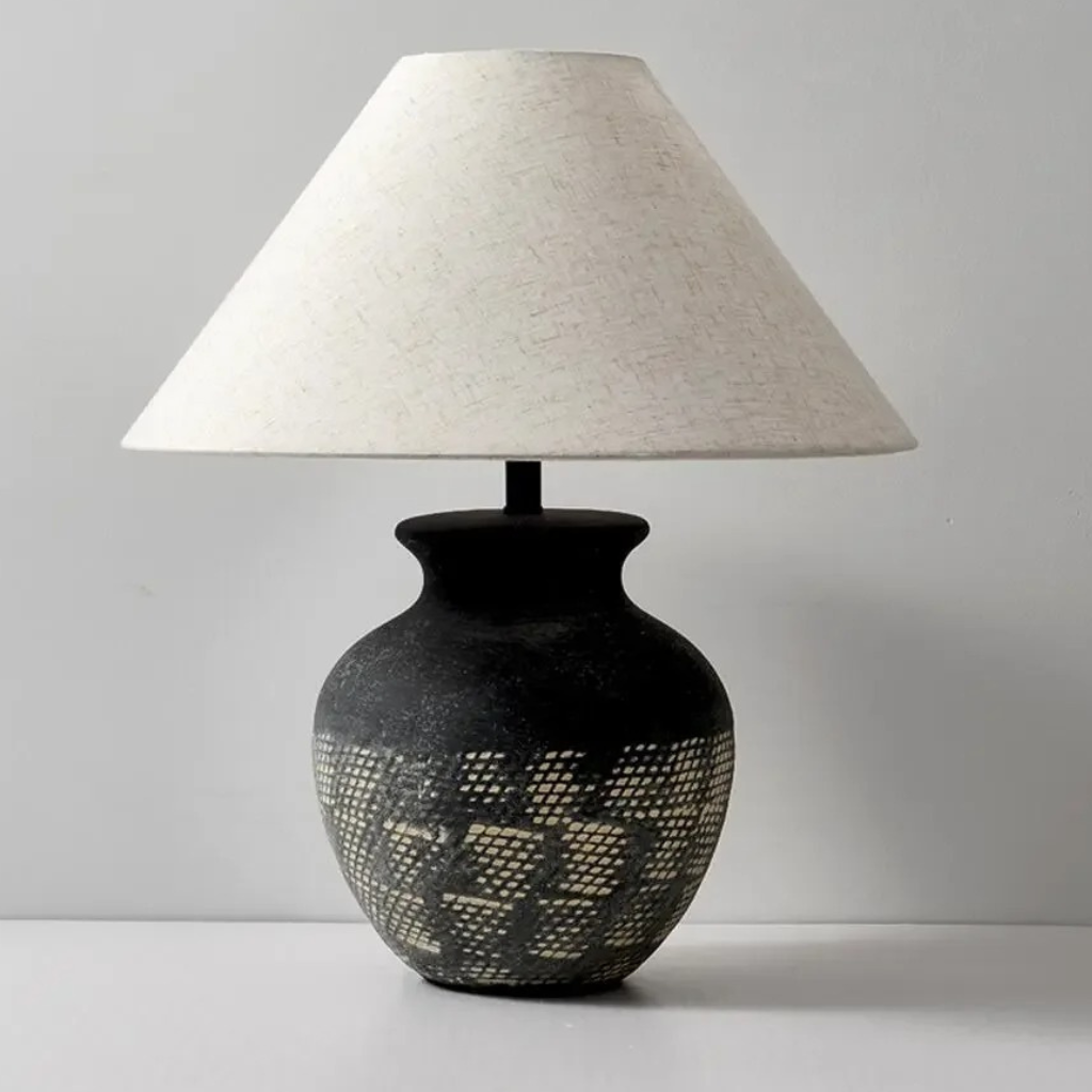 The Ekora Wabi Sabi Ceramic Table Lamp