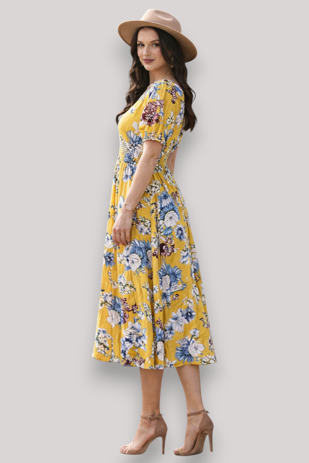 The Eleanor Boho Maxi Dress V Neck Wrap Floral Print Style Top
